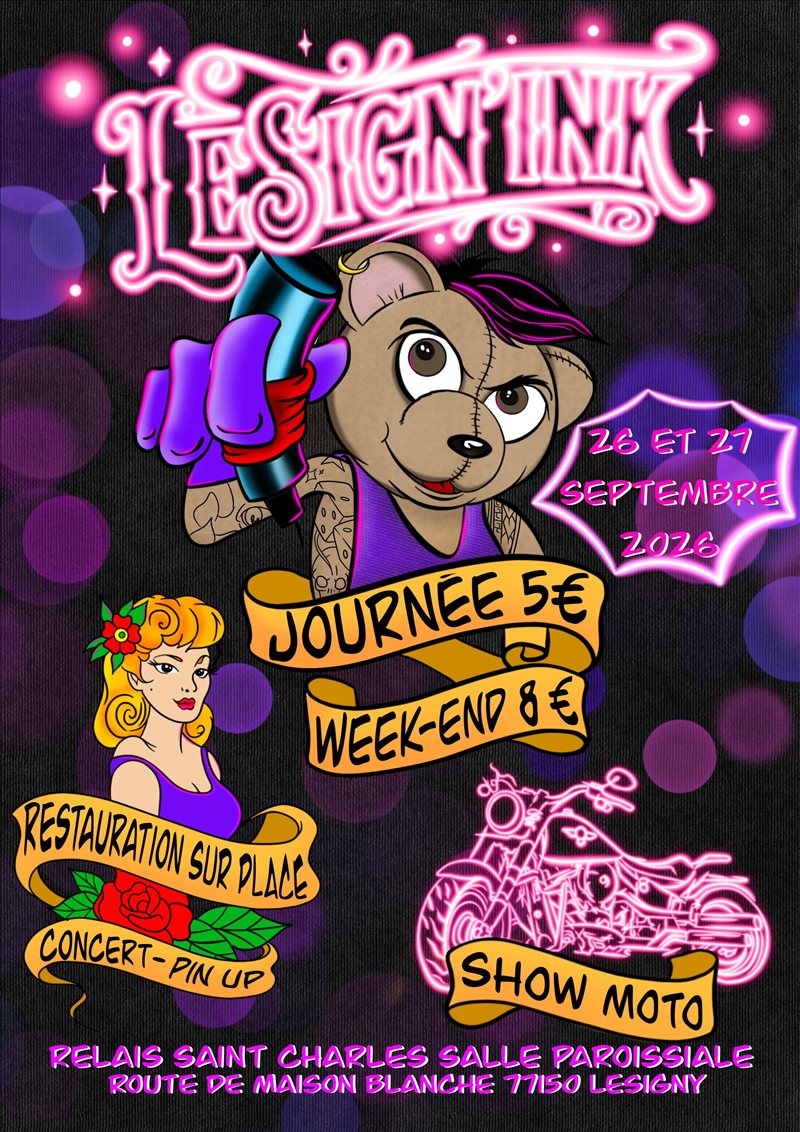 Affiche officielle de la convention LESIGN'INK 2026